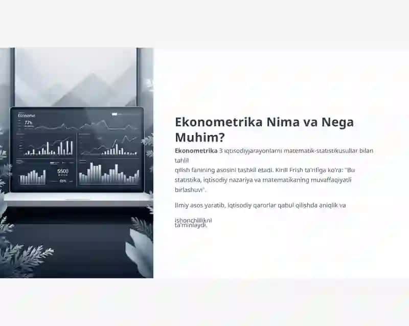 Ekonometrik Modellashtirish Asoslari 3