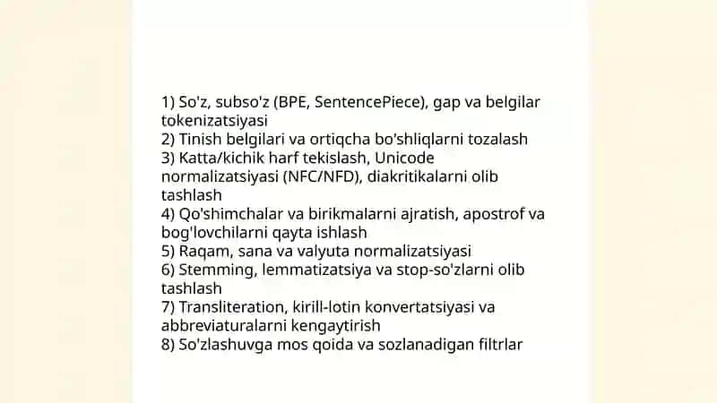 Matnli ma'lumotlarni qayta ishlash dasturlarining imkoniyatlari 3