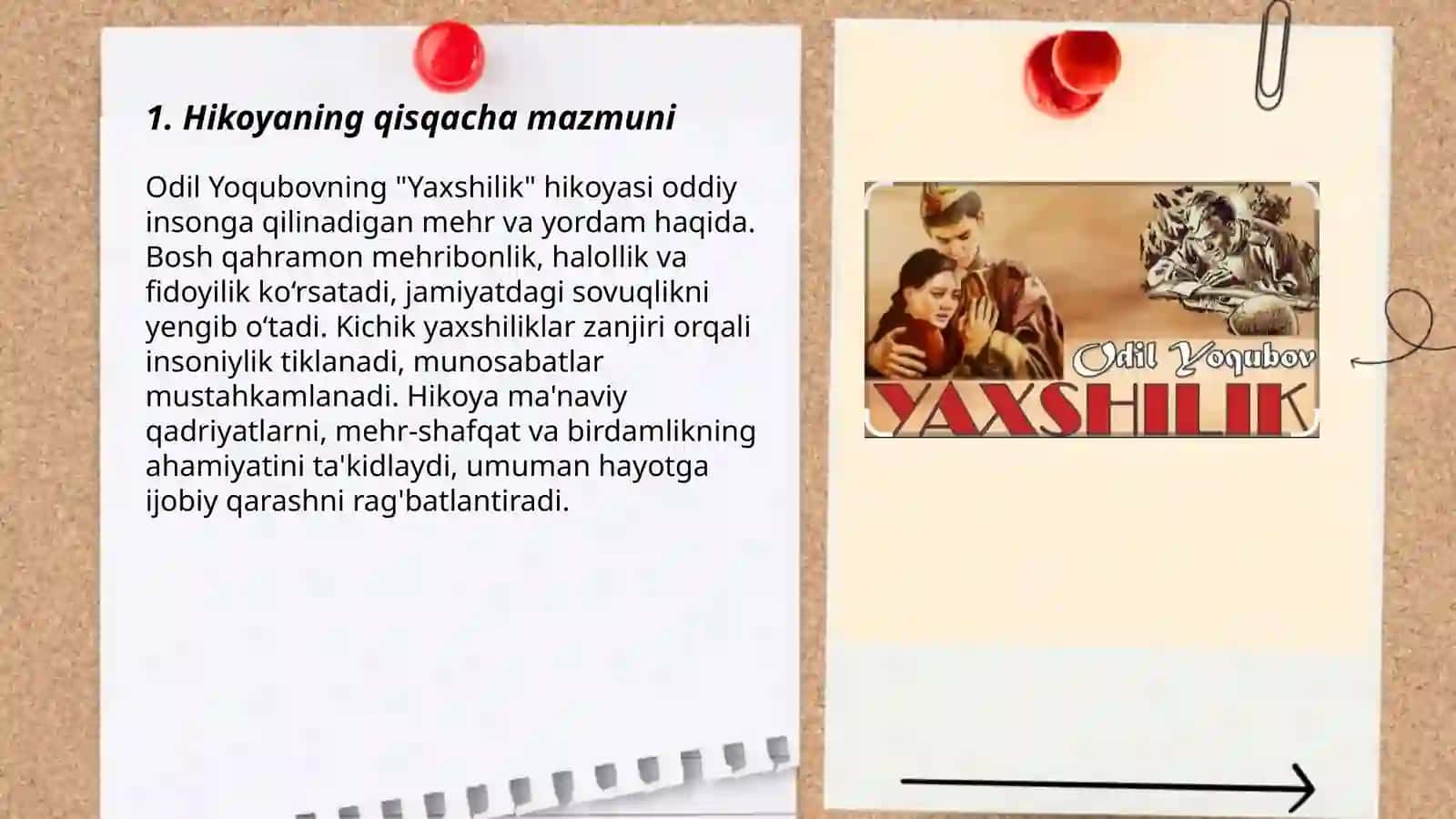 Odil Yoqubovning "Yaxshilik" hikoyasi 3
