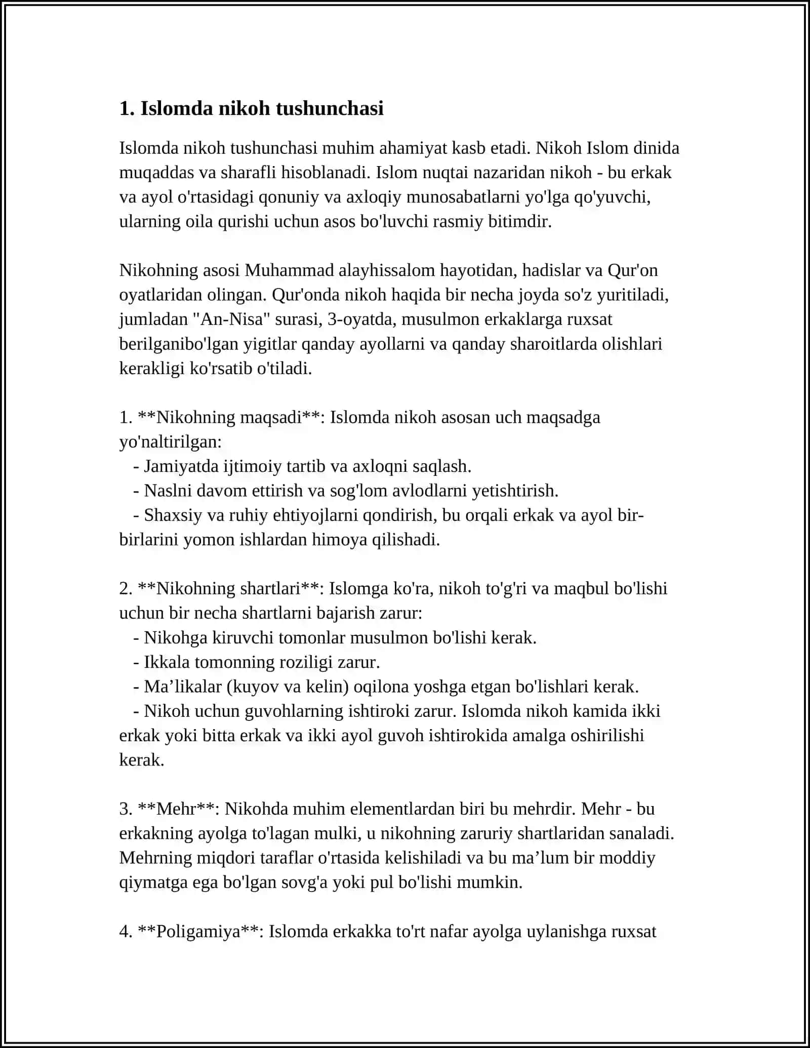 ISLOMDA IDDA, ZIHOR, NIKOH TUSHUNCHALARI VA TAQDIMOD TAYYORLASH 3