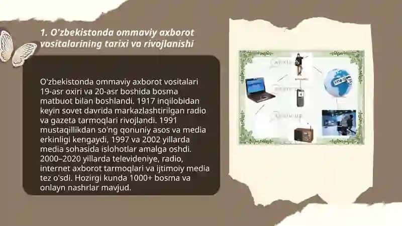 O'zbekiston Respublikasida ommaviy axborot vositalarining faoliyati 3