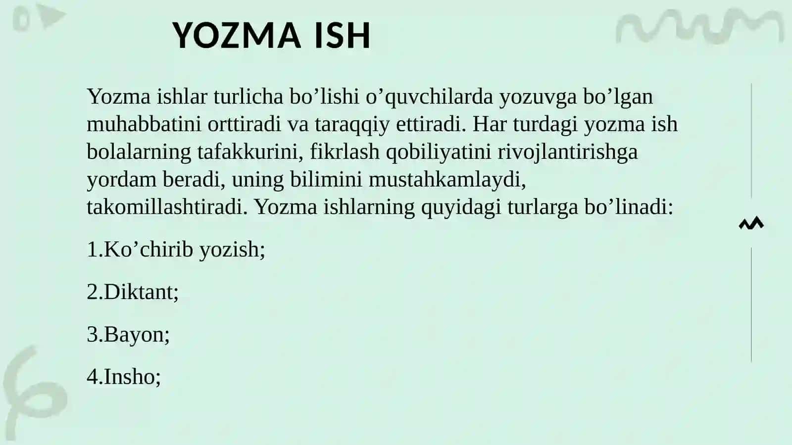 Maxsus maktabda yozma ishlar va ularni o‘tkazish metodikasi 3