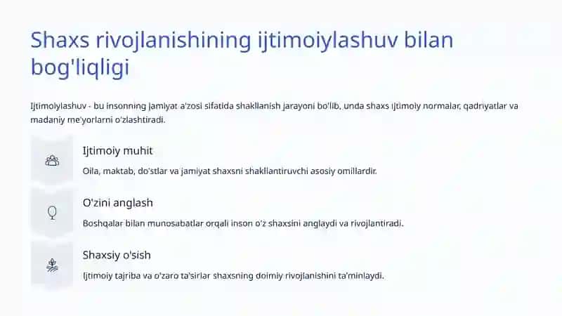 Shaxs rivojida tarbiya va muhit: O'zbek jamiyatida shaxsiy o'sish omillari 3