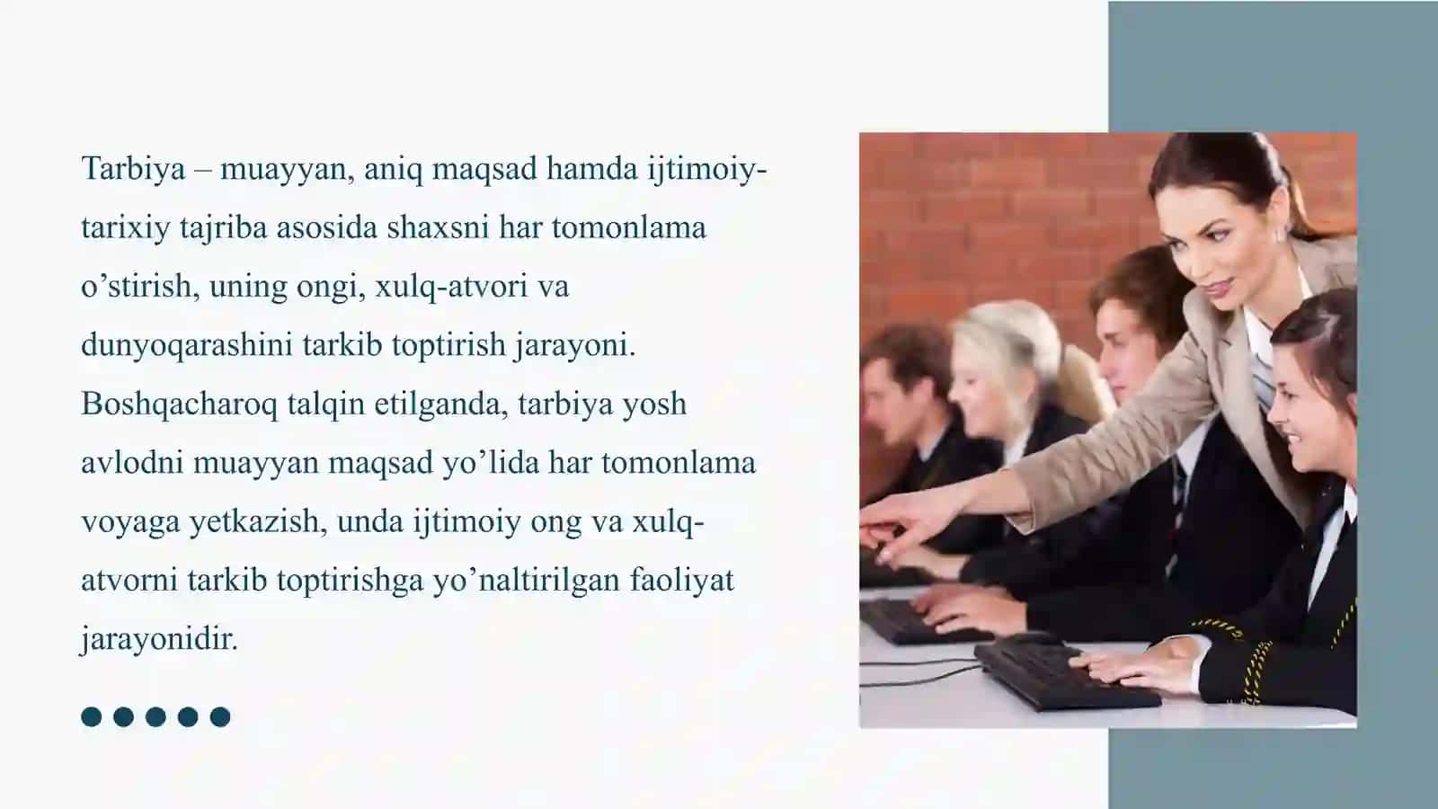 Tarbiya jarayonining mohiyati va mazmuni 3