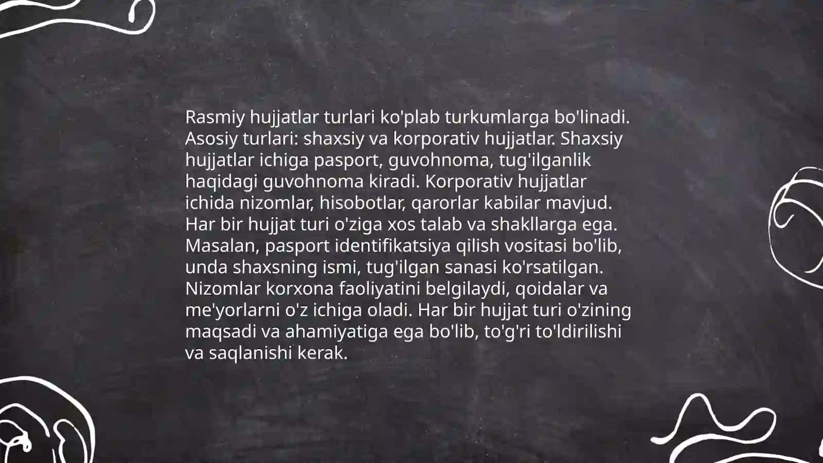 Rasmiy hujjatlar turlari va xususiyatlari 3