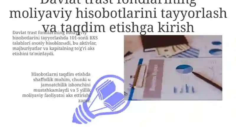 Davlat trast fondlarining moliyaviy hisobotlari: Asosiy tamoyillar va tuzilma 3