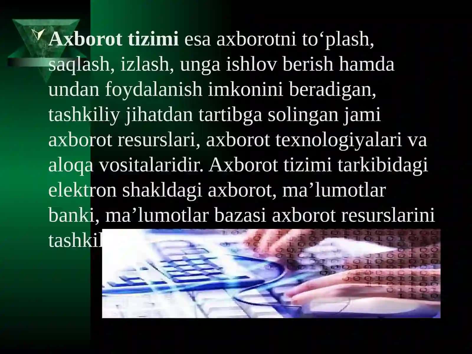 Axborot tizimlarning tushunchasi 3