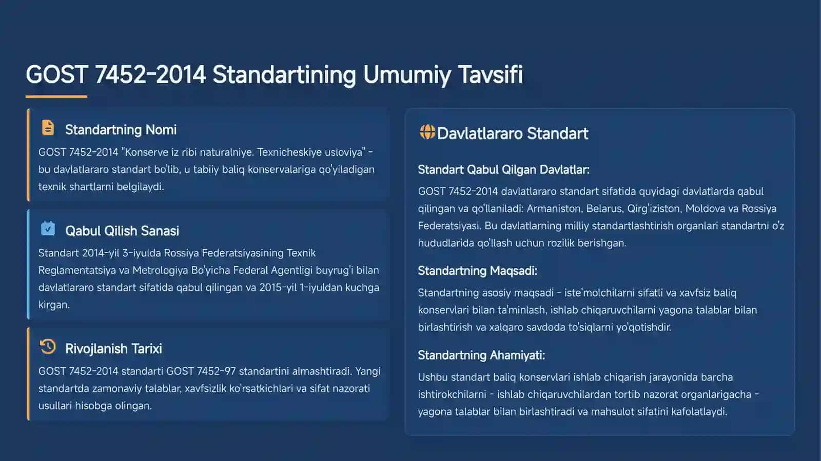 Baliq konservasi GOST standart boyicha oʻrganish 3