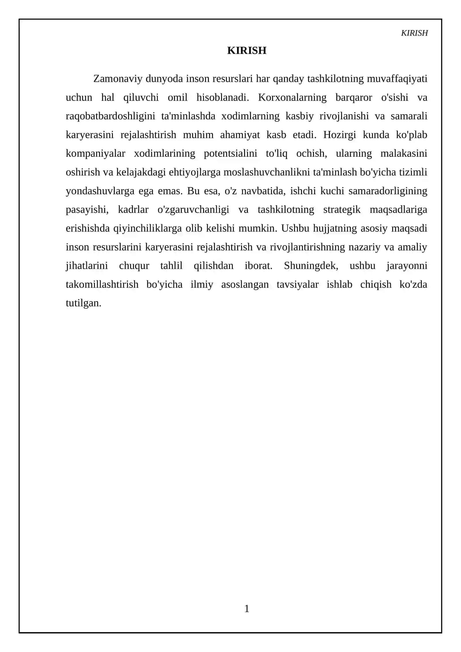 Inson resurslari karyerasini rejalashtirish va rivojlantrirish 3