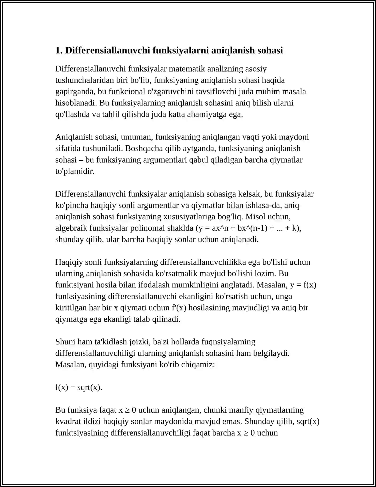 DIFFERENSIALLANUVCHI FUNKSIYALAR HAQIDA TEOEMALAR 3
