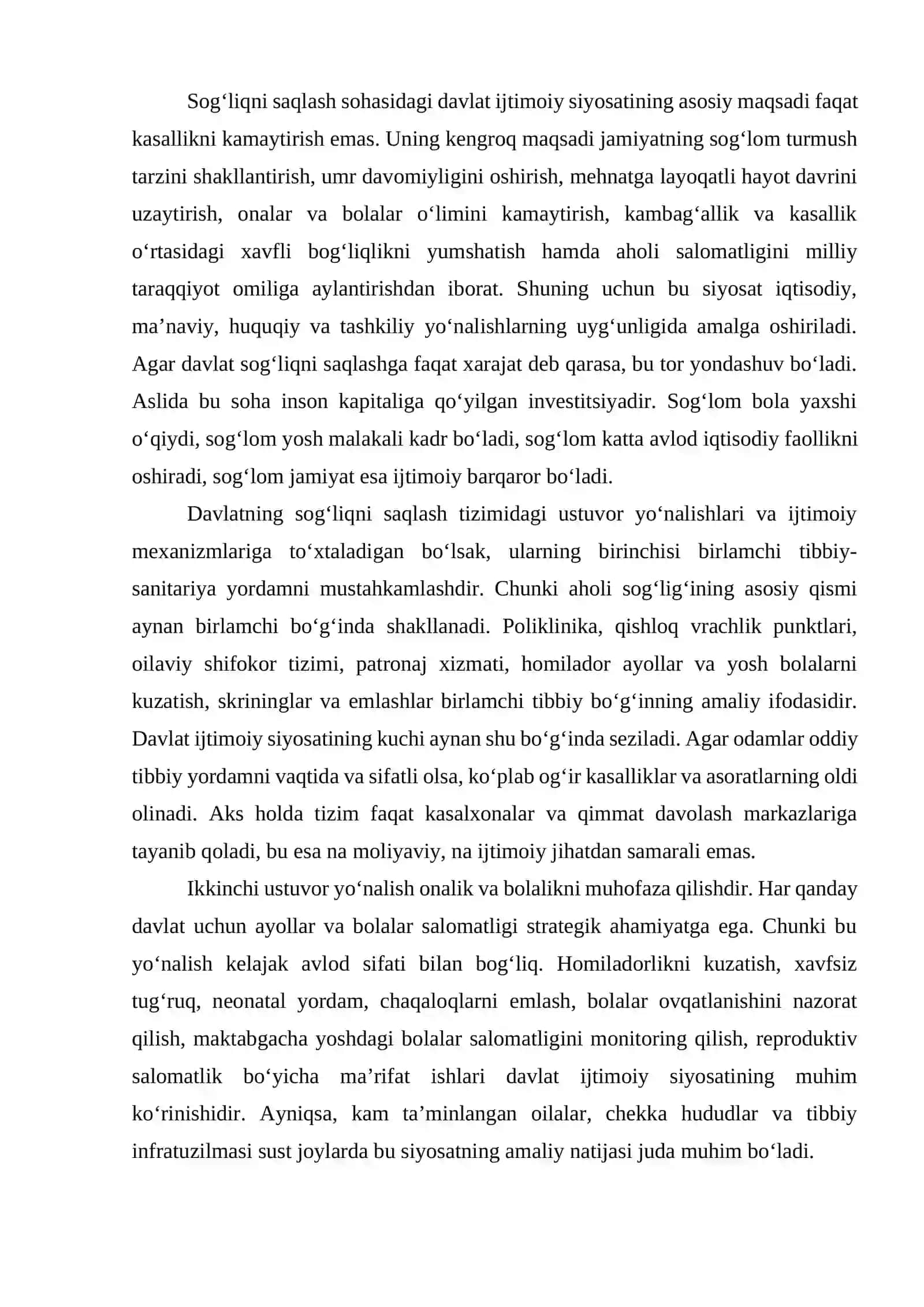 Sog‘liqni saqlash sohasidagi davlatning ijtimoiy siyosati 3