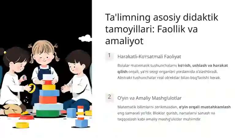 Maktabgacha yoshdagi bolalarda matematik tasavvurlarni shakllantirishda ta'limning asosiy didaktik tamoyillari 3