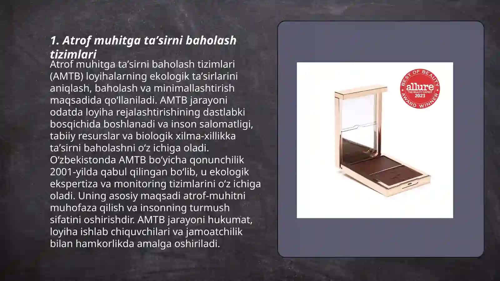Atrof muhitga taʼsirni baholash tizimlari 3