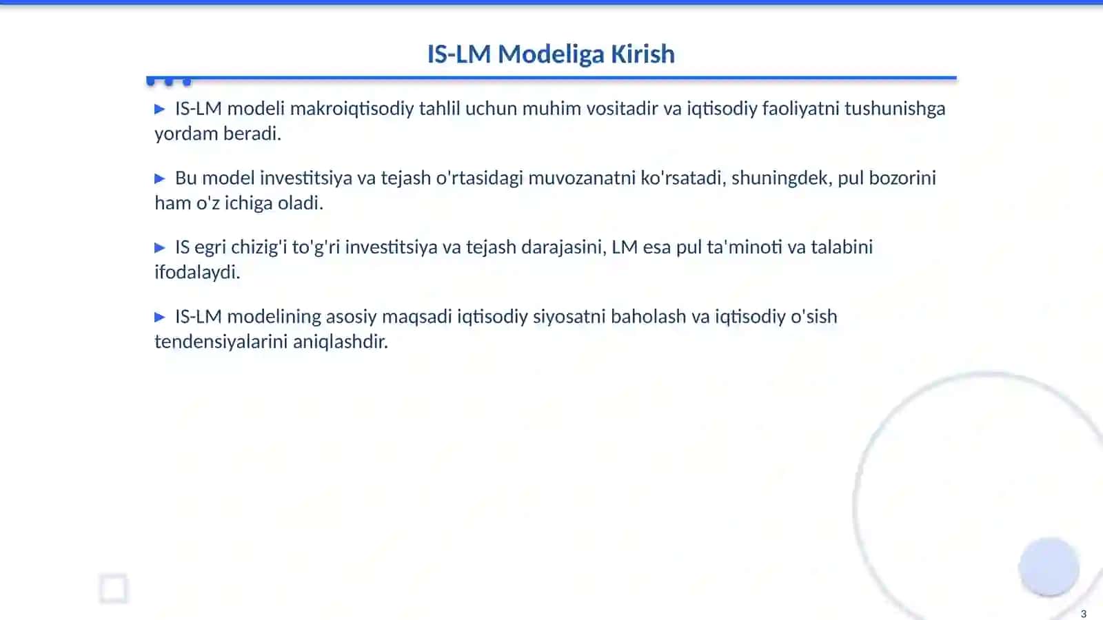 IS-LM Modeli: Iqtisodiy O'sishni Tushunish 3