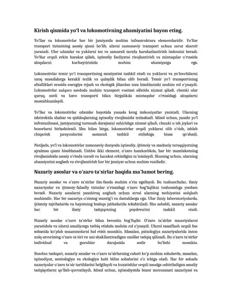 Yoʻl va lokomotvning oʻzaro taʼsiri haqidagi asosiy tushunchalar 3