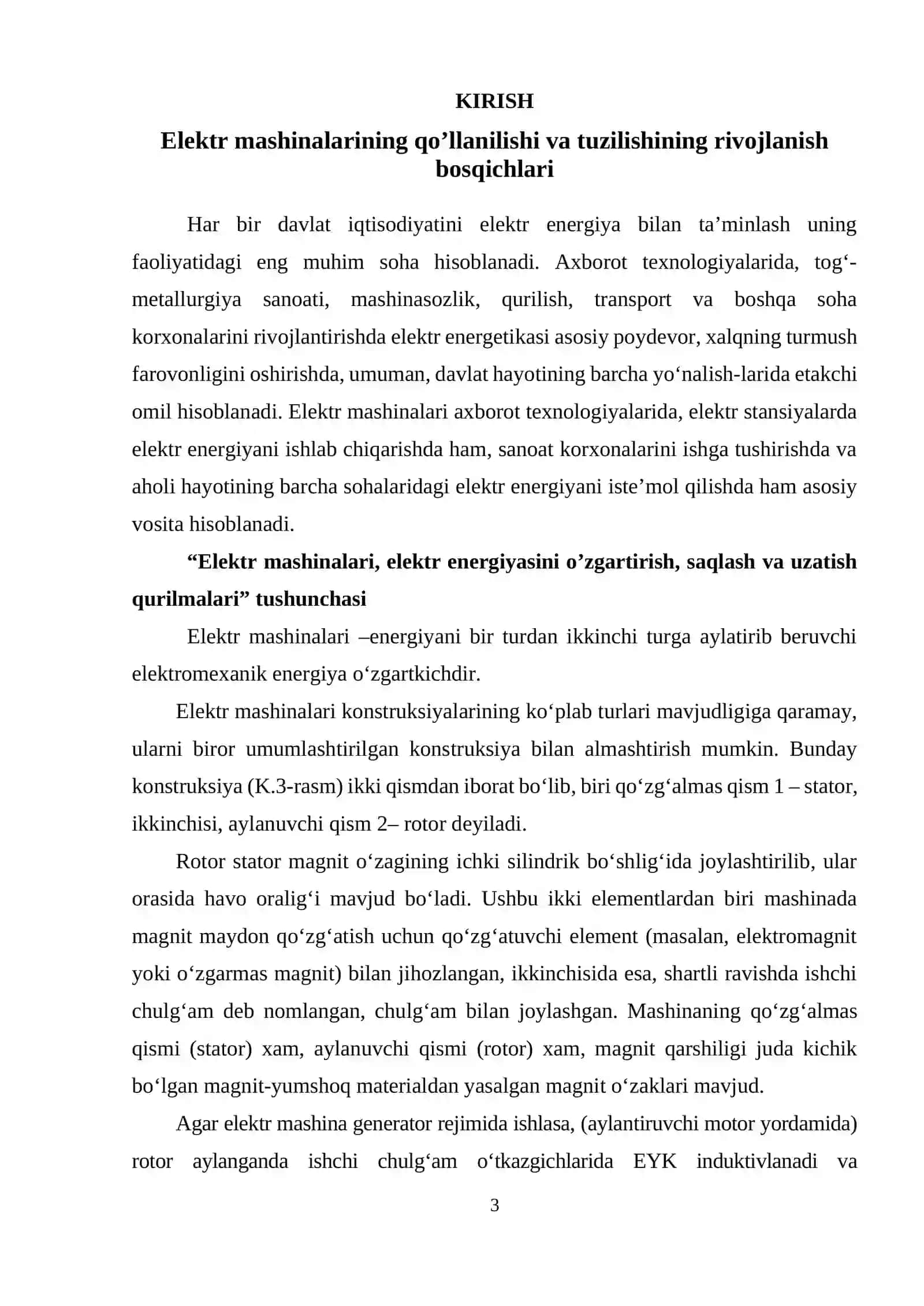 ELEKTR MASHINALARI KITOB OLIY TALIM QO'LANMA 3