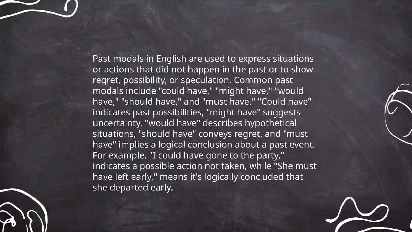 Past modals 3