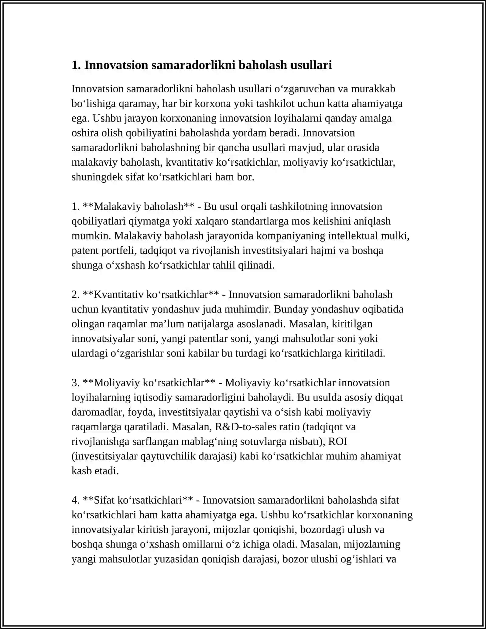 KORXONALARDA INNOVATSION SAMARADORLIK 3