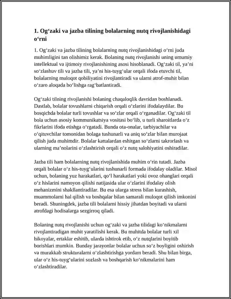 AWIZEKI HAM JAZBA TILDI RAWAJLANDIRIW DA KORKEM SHIGARMALARDININ ORNI TUWRALI ESSE 3