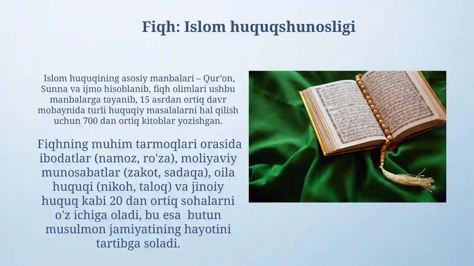 Islom dini ta'limoti va yo'nalishlari 3