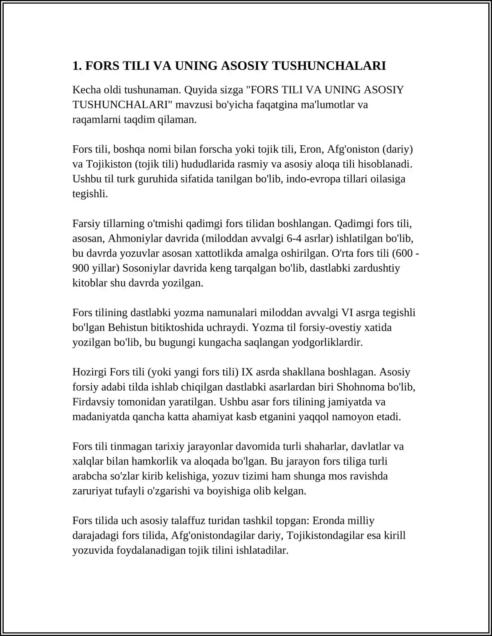 FORS TILI 4 KOʻRINIWLI HARIFLAR 3