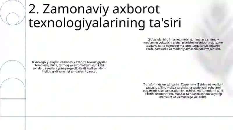 Zamonaviy Axborot Texnologiyalari Va Tizimlari 3