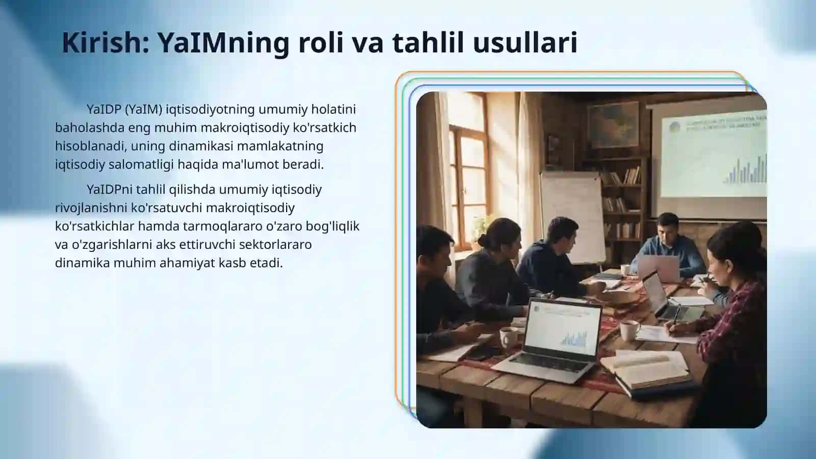 O‘zbekiston iqtisodiyotida YaIM o‘sish sur’atlari va omillari 3