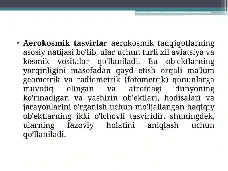 Aerokosmik tasvirlar 3