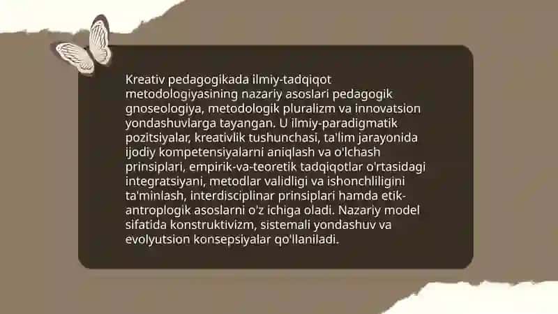 Kreativ pedagogika fanining ilmiy-tadqiqot metodlari 3