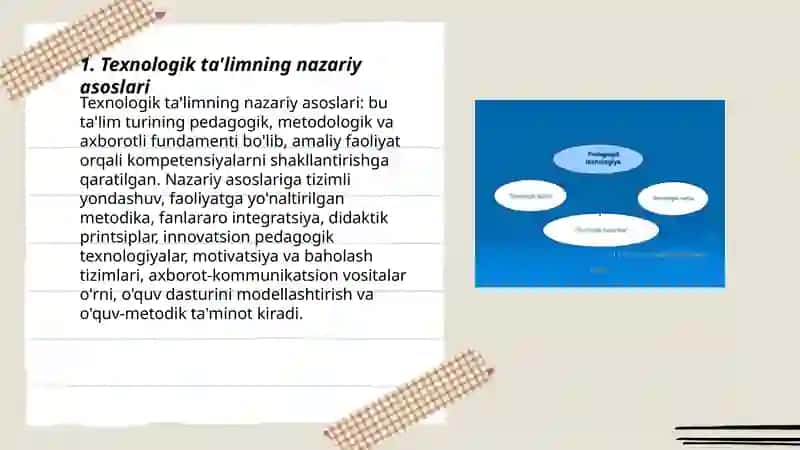 Texnologik ta'limning asosiy prinsiplari 3
