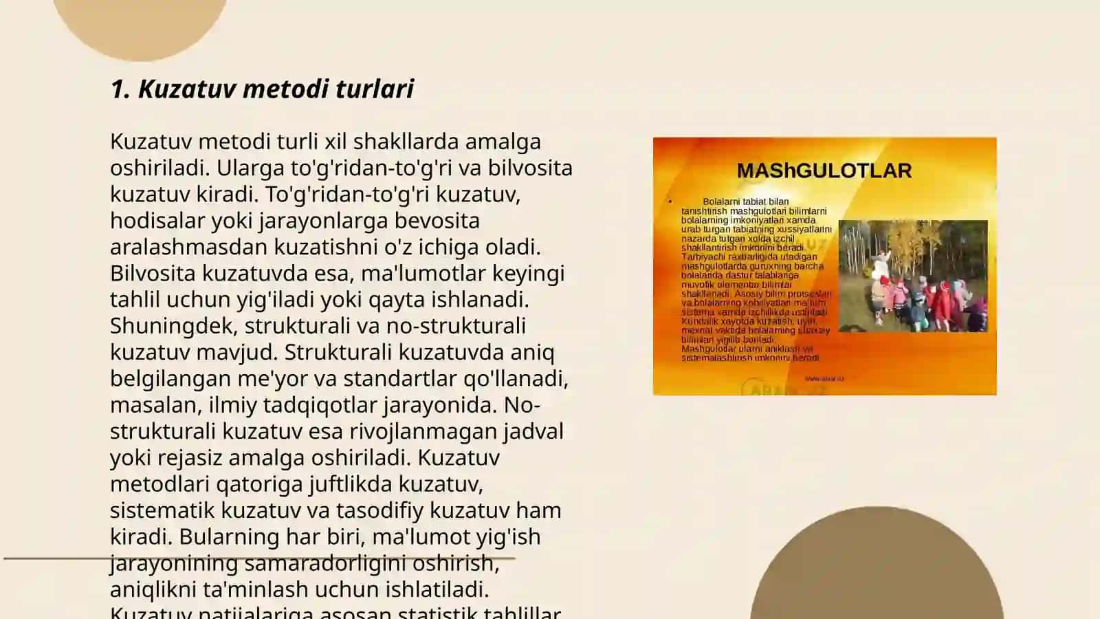 Kuzatuv metodi 3