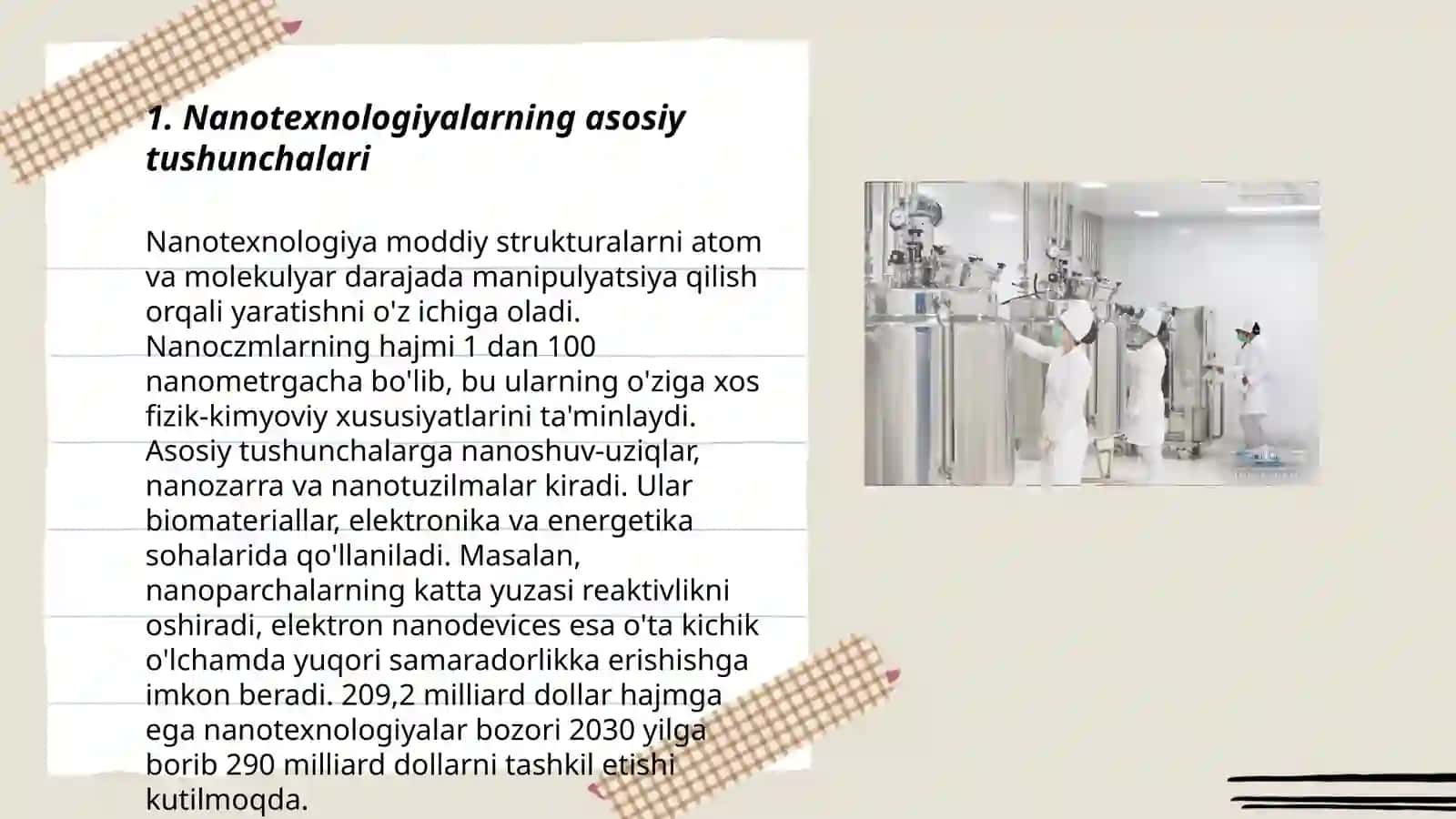 Nanotexnologiyalarning asosiy tushunchalari 3