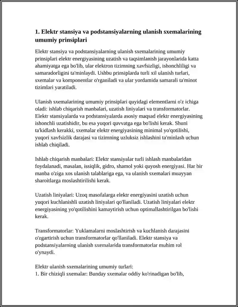 ELEKTR SANSIYA VA PODSTANSIYALARNING ELEKTR ULANISH SXEMALARI 3