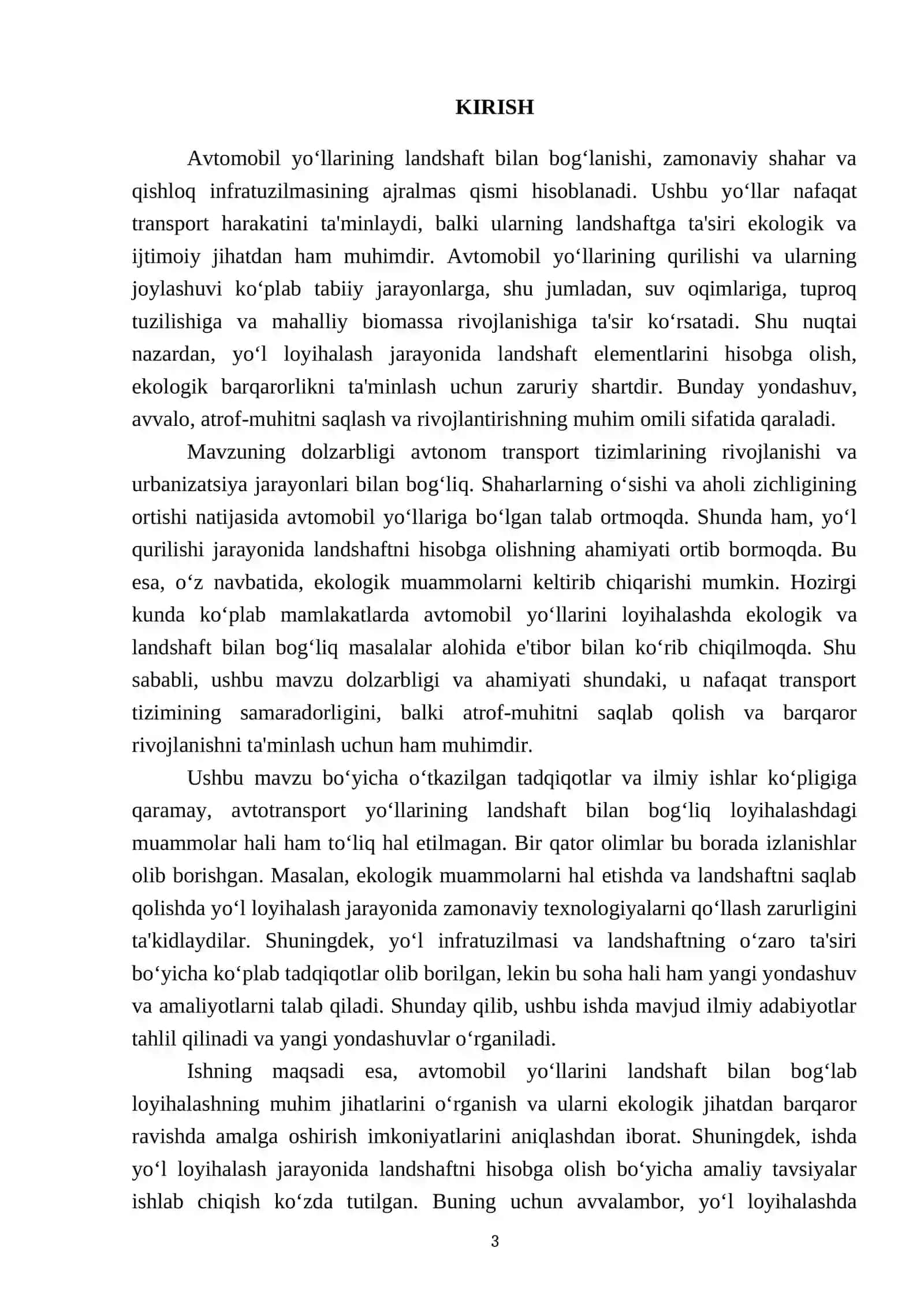 Avtomobil yo‘llarini landshaft bilan bog‘lab loyihalash 3