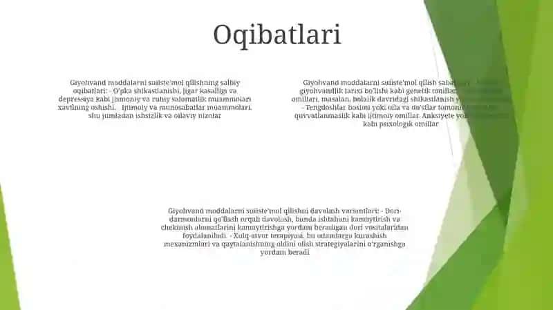OʻSmirlar Giyohvandligining Sabab Va Oqibatlari 3