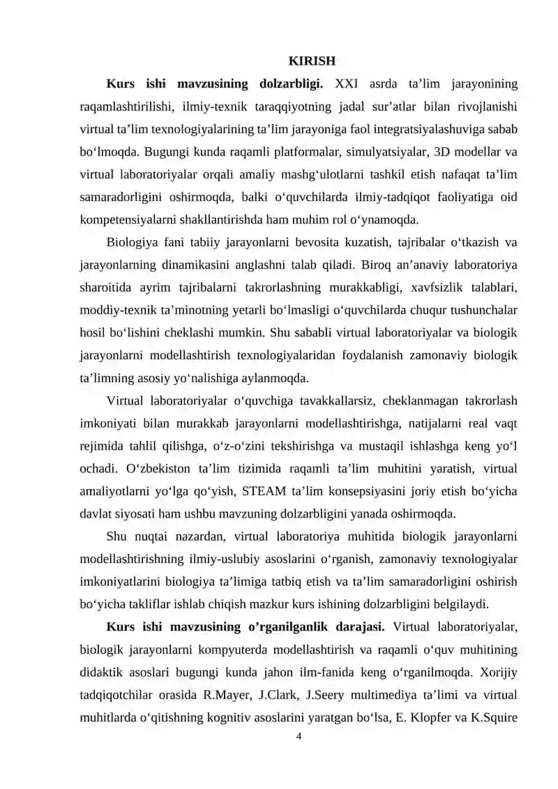 Virtual laboratoriya muhitida biologik jarayonlarni modellashtirish usullari 3