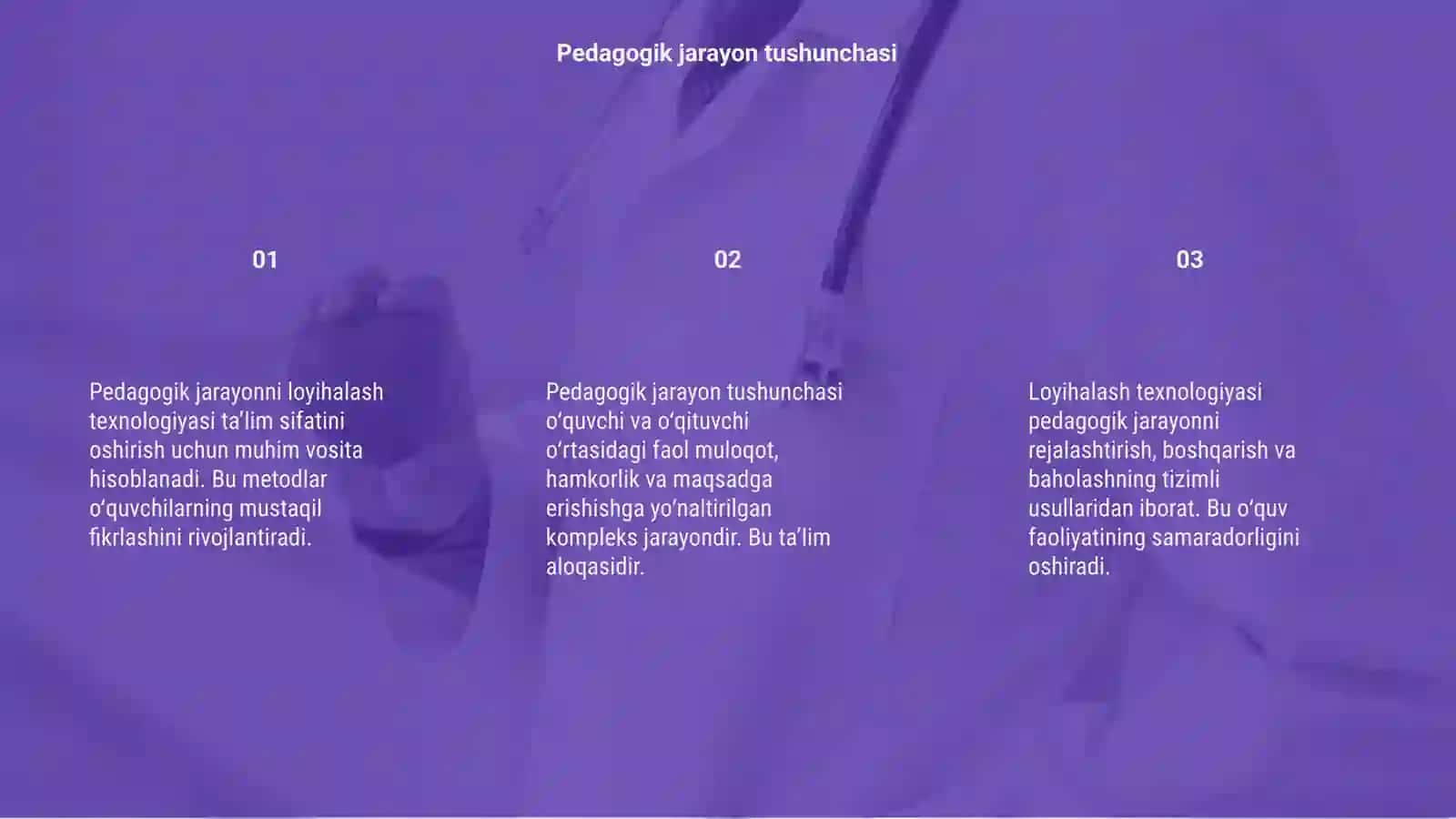 Pedagogik jarayonni loyihalash texnologiyasi 3