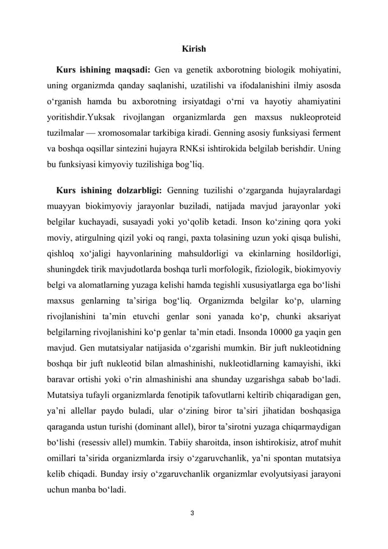 Gen va genetik axborot 3