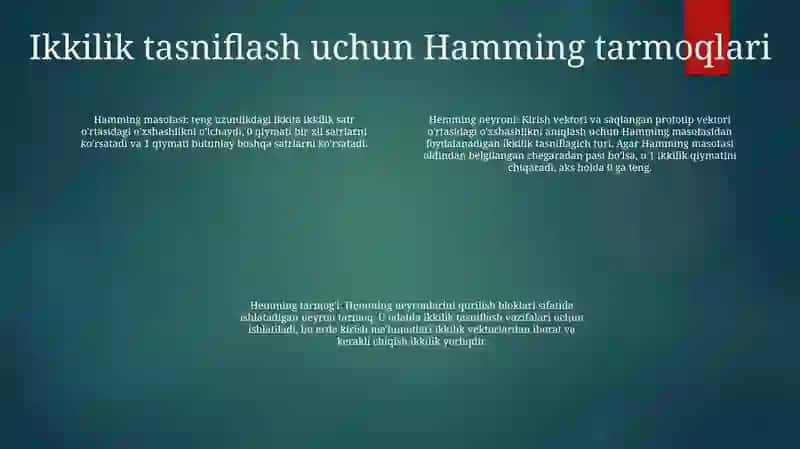 Hemming Neyron ToʻRlari 3