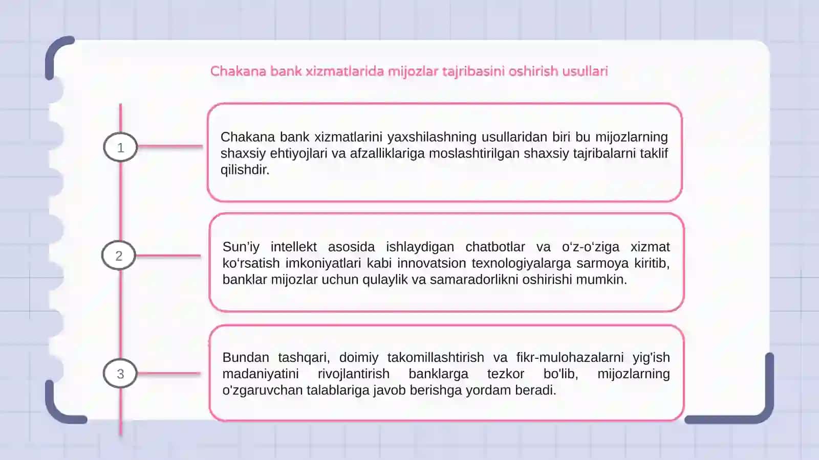 Chakana bank xizmatlarini takomillashtirish yoʻllari 3
