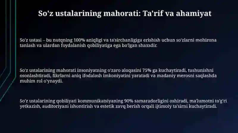 So'z ustalarining so'z qo'llash mahorati 3