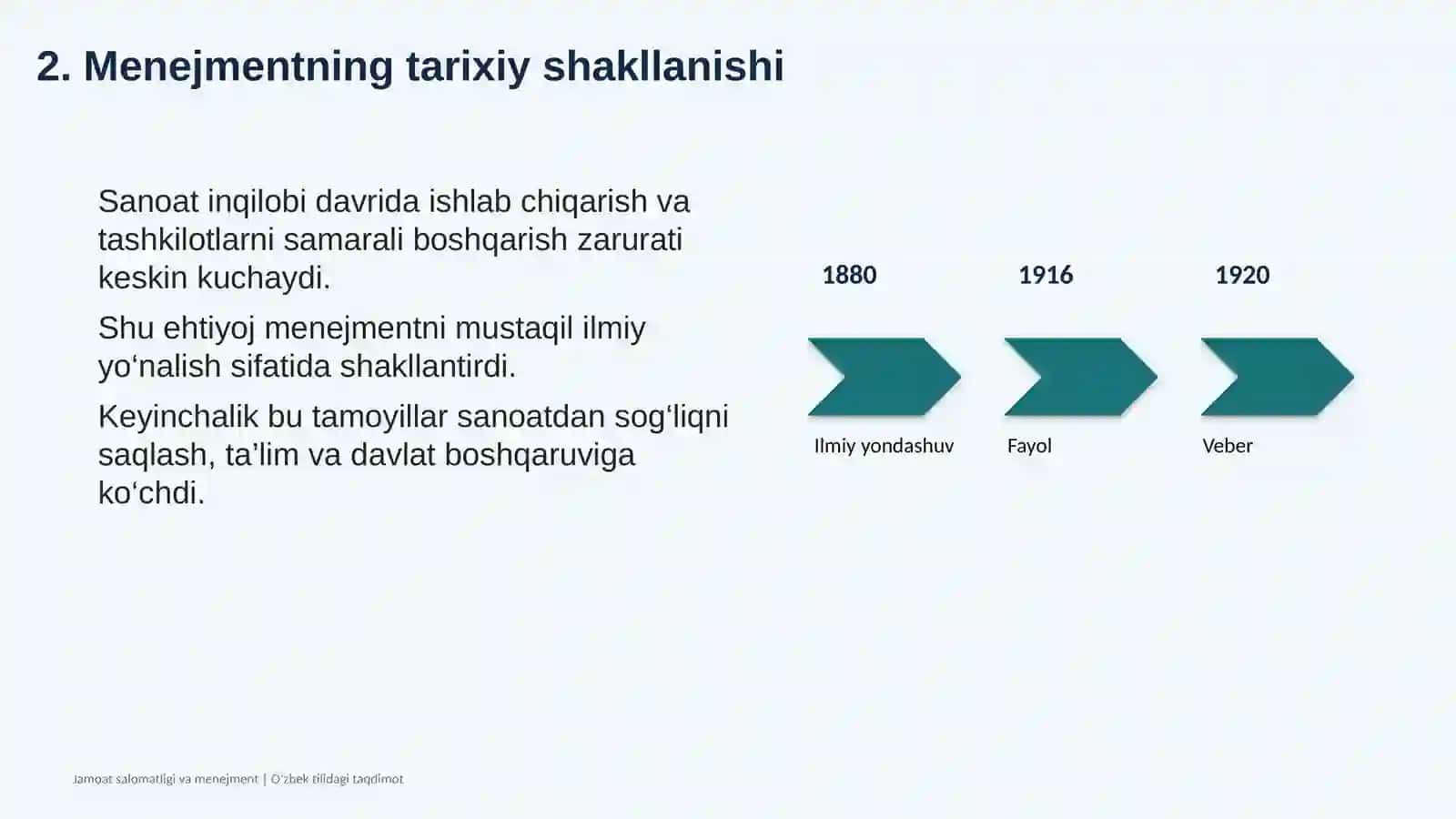 MENEJMENT MAKTABLARI VA MUMTOZ MAKTABLARI 3
