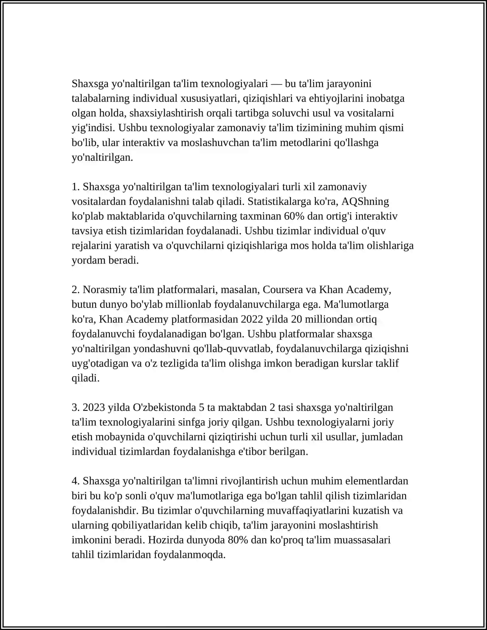 Shaxsga yo'naltirilgan ta'lim texnologiyalari 3