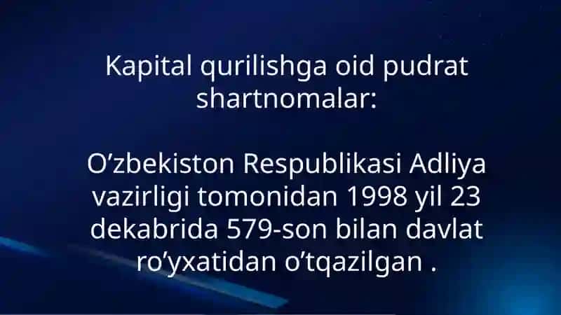 Kapital qurilishga oid pudrat shartnomalar 3