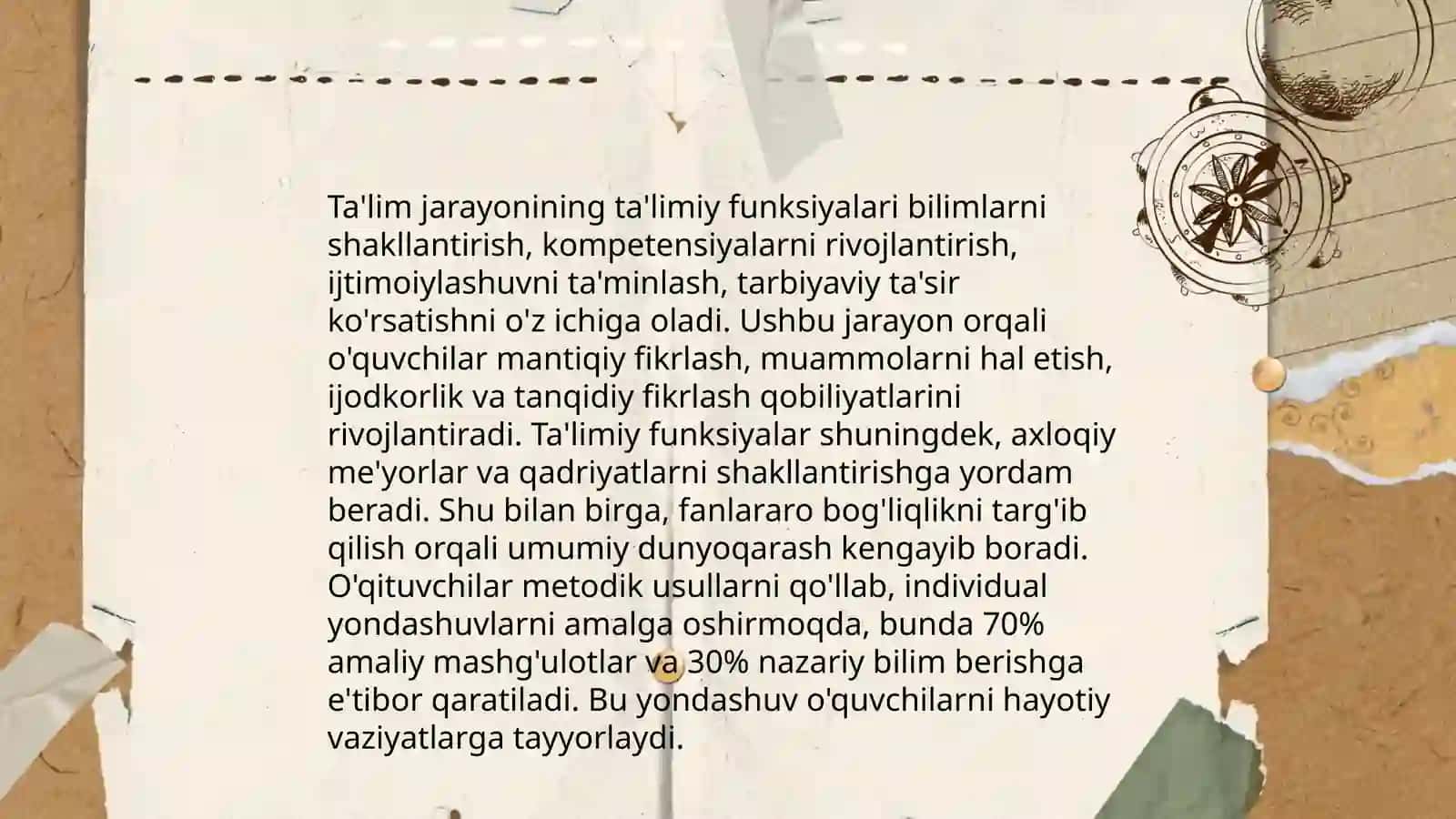 Ta'lim jarayonining ta'limiy, Tarbiyaviy va rivojlantirivchi funksiyalari 3