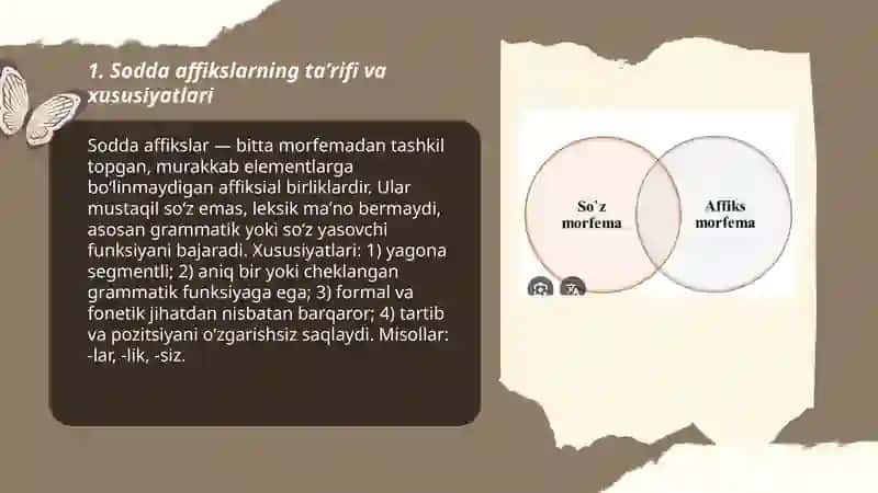 Affiksial morfemalarning tuzilishiga ko‘ra turlari 3