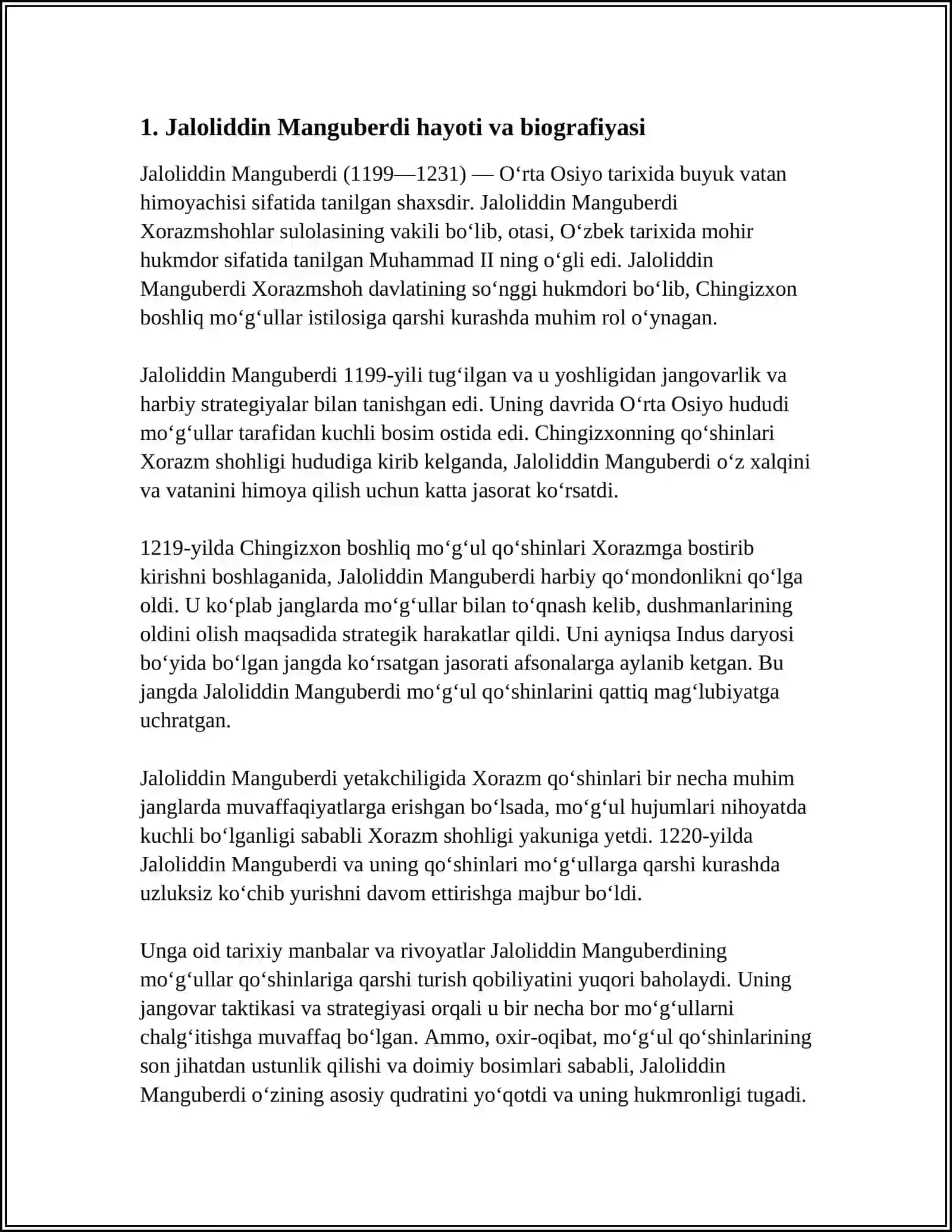 JALOLIDDIN MANGUBERDI-VATAN HIMOYACHISI 3