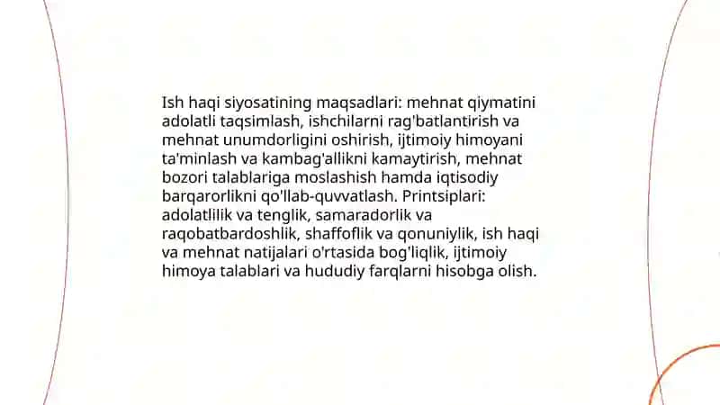 Ish haqi siyosati va mehnatni baxolash tizimlari 3