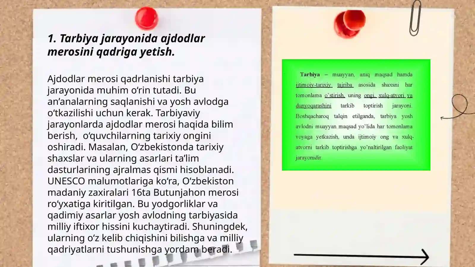 Tarbiya jarayonida ajdodlar merosini qadriga yetish 3