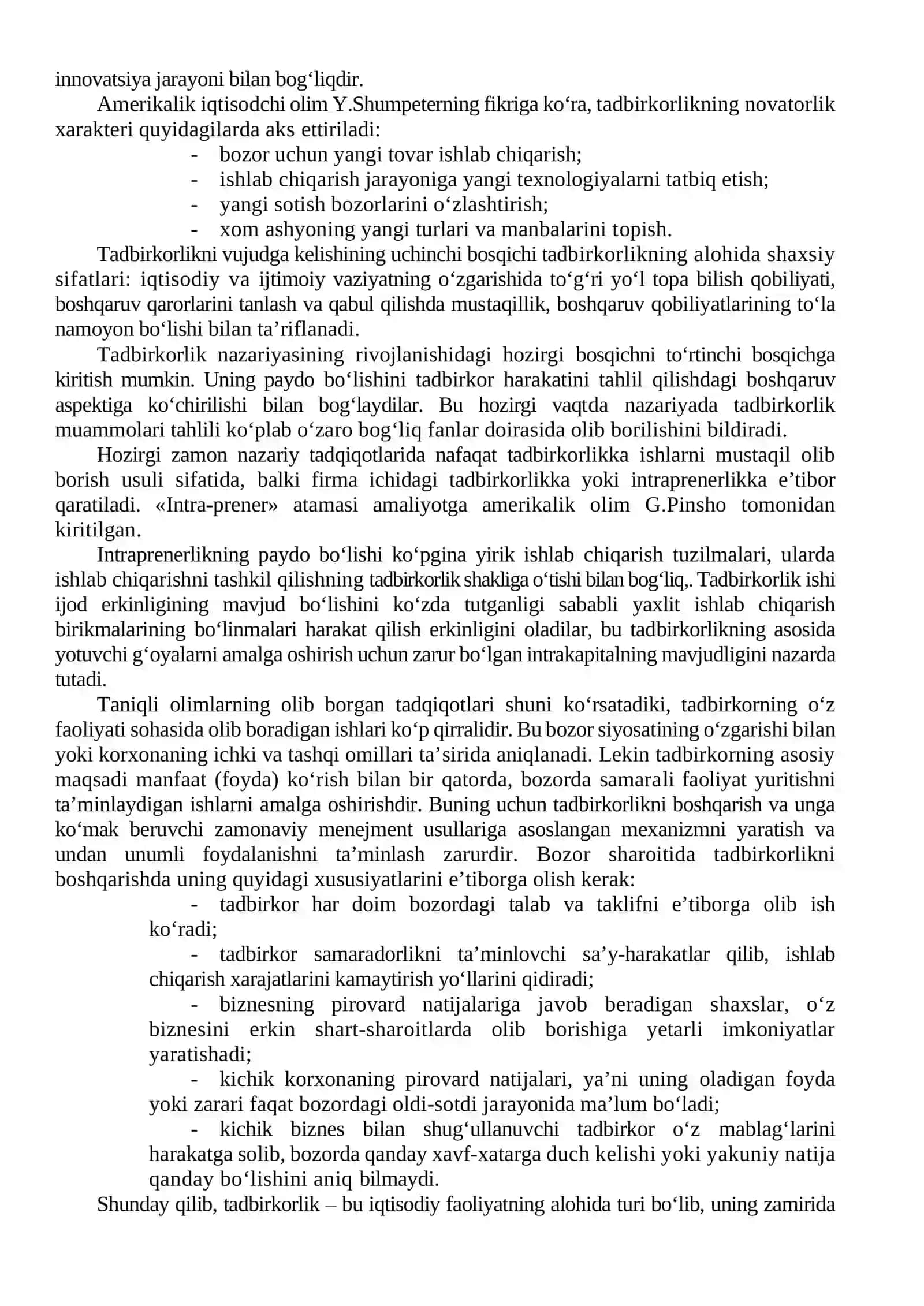 Kichik biznes va tadbirkorlikning mohiyati va mazmuni 3